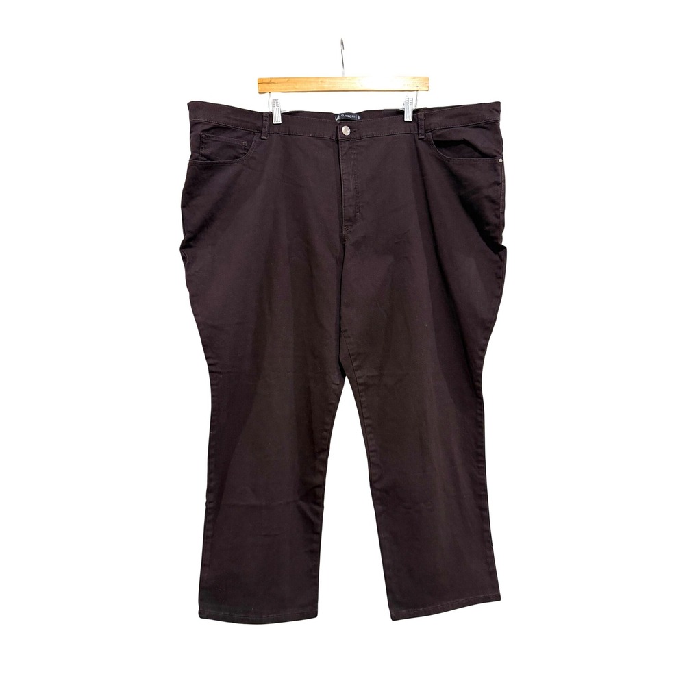 Lee Classic Fit Straight Leg Pants Espresso Brown Womens 28W Petite NWT